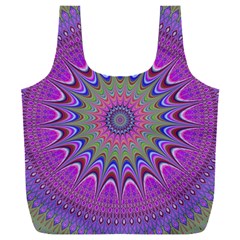 Art Mandala Design Ornament Flower Full Print Recycle Bag (XXL)