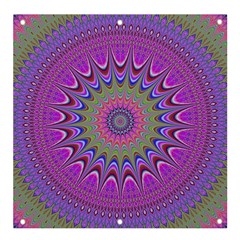 Art Mandala Design Ornament Flower Banner and Sign 4  x 4 