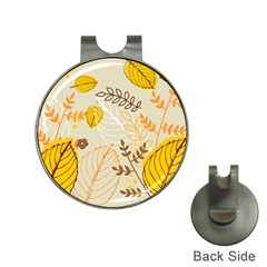 Nature Leaves Leaf Flowers Flower Background Wallpaper Hat Clips with Golf Markers