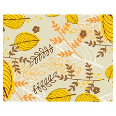 Leaf Leaves Flower Background Wallpaper Double Sided Flano Blanket (medium)  by danenraven