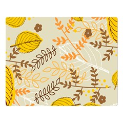 Leaf Leaves Flower Background Wallpaper Double Sided Flano Blanket (large)  by danenraven