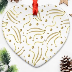 Illustration Pattern Seamless Golden 3d Ornament (heart)