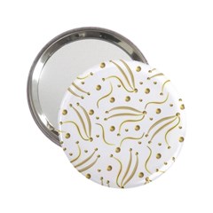 Illustration Pattern Seamless Golden 3d 2 25  Handbag Mirrors by danenraven