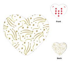 Illustration Pattern Seamless Golden 3d Playing Cards Single Design (heart) by danenraven