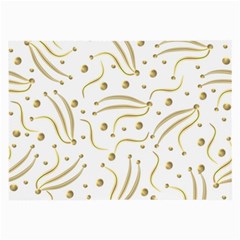 Illustration Pattern Seamless Golden 3d Large Glasses Cloth (2 Sides) by danenraven