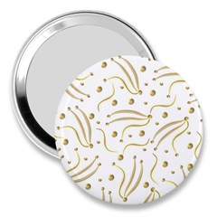 Illustration Pattern Seamless Golden 3d 3  Handbag Mirrors by danenraven