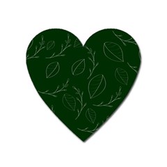 Leaves Leaf Foliage Plant  Background Heart Magnet by danenraven