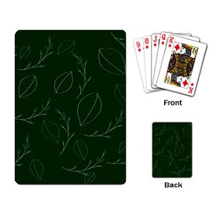 Leaves Leaf Foliage Plant  Background Playing Cards Single Design (rectangle) by danenraven