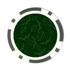 Leaves Leaf Foliage Plant  Background Poker Chip Card Guard by danenraven