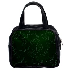 Leaves Leaf Foliage Plant  Background Classic Handbag (two Sides) by danenraven