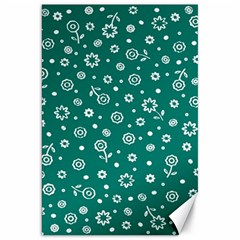 Flowers Floral Background Green Canvas 20  X 30  by danenraven