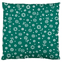 Flowers Floral Background Green Large Cushion Case (two Sides) by danenraven