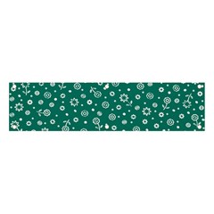 Flowers Floral Background Green Banner And Sign 4  X 1  by danenraven