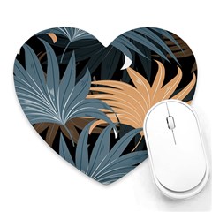 Leaves Background Digital Paper Heart Mousepads by danenraven