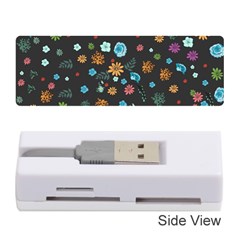 Flowers-leaves Leaf Background Floral Flora Memory Card Reader (stick) by danenraven