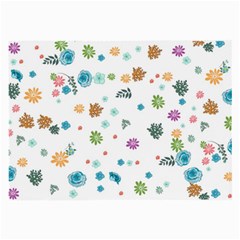 Flower Leaf Leaves Background Floral Large Glasses Cloth (2 Sides) by danenraven