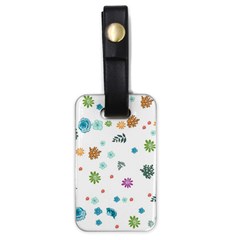 Flower Leaf Leaves Background Floral Luggage Tag (one Side) by danenraven