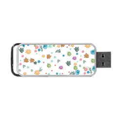 Flower Leaf Leaves Background Floral Portable Usb Flash (one Side) by danenraven