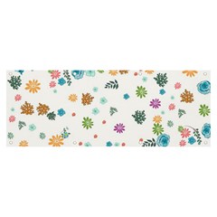 Flower Leaf Leaves Background Floral Banner And Sign 8  X 3 