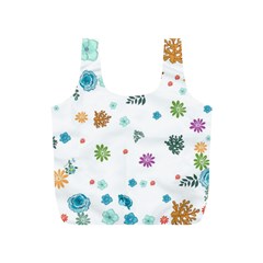 Flowers Flower Leaf Leaves Background Floral Flora Full Print Recycle Bag (s) by danenraven