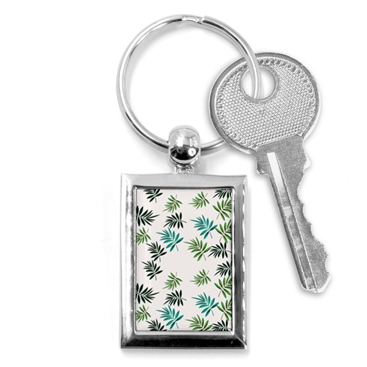 Leaves Leaf Green Nature Key Chain (Rectangle)