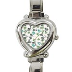 Leaves Leaf Green Nature Heart Italian Charm Watch Front