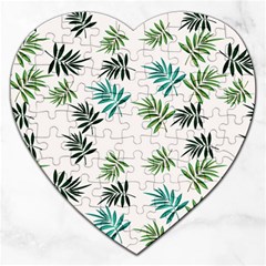 Leaves Leaf Green Nature Jigsaw Puzzle (Heart)