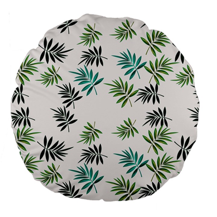 Leaves Leaf Green Nature Large 18  Premium Flano Round Cushions