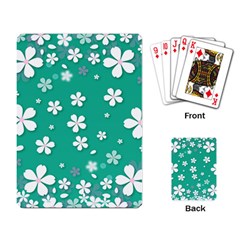 Illustration Background Daisy Flower Floral Playing Cards Single Design (rectangle)