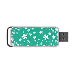 Illustration Background Daisy Flower Floral Portable Usb Flash (two Sides) by danenraven