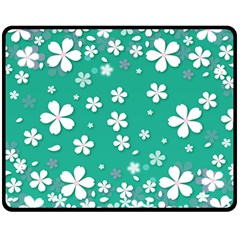 Illustration Background Daisy Flower Floral Double Sided Fleece Blanket (medium)  by danenraven