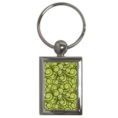 Flower Floral Flora Green Key Chain (Rectangle)