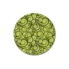 Flower Floral Flora Green Magnet 3  (Round)