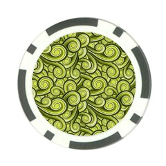 Flower Floral Flora Green Poker Chip Card Guard (10 pack)