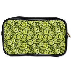 Flower Floral Flora Green Toiletries Bag (Two Sides)