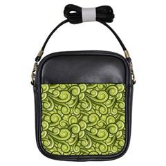 Flower Floral Flora Green Girls Sling Bag