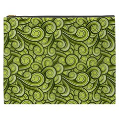 Flower Floral Flora Green Cosmetic Bag (XXXL)