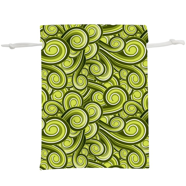 Flower Floral Flora Green  Lightweight Drawstring Pouch (XL)