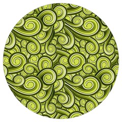 Flower Floral Flora Green Round Trivet