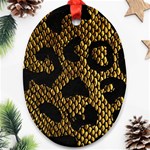 Metallic Snake Skin Pattern Ornament (Oval) Front