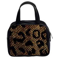 Metallic Snake Skin Pattern Classic Handbag (two Sides) by BangZart