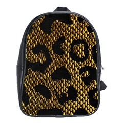 Metallic Snake Skin Pattern School Bag (large) by BangZart