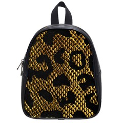 Metallic Snake Skin Pattern School Bag (small) by BangZart