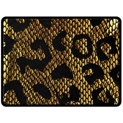 Metallic Snake Skin Pattern Fleece Blanket (large)  by BangZart