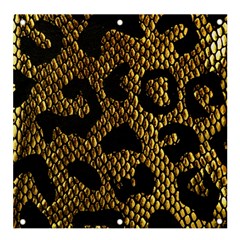 Metallic Snake Skin Pattern Banner And Sign 4  X 4  by BangZart