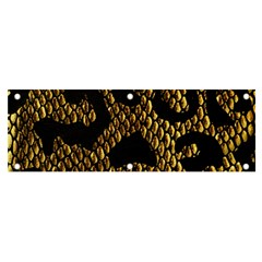 Metallic Snake Skin Pattern Banner And Sign 6  X 2  by BangZart