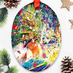 Multicolor Anime Colors Colorful Ornament (oval)