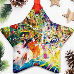 Multicolor Anime Colors Colorful Ornament (star)