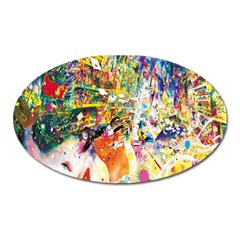 Multicolor Anime Colors Colorful Oval Magnet by BangZart