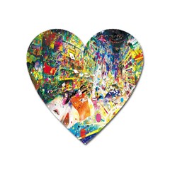 Multicolor Anime Colors Colorful Heart Magnet by BangZart